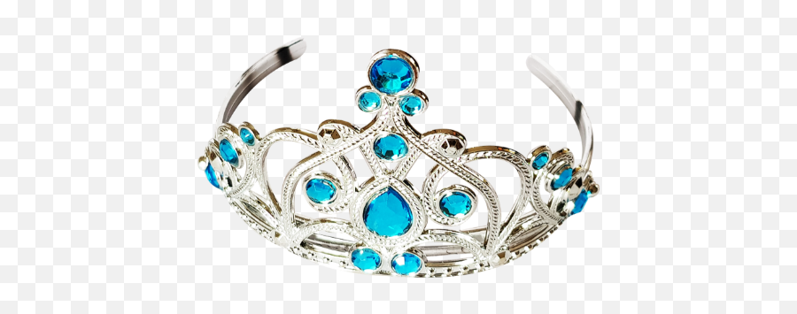 Blue And Silver Princess Crown - Solid Emoji,Crown Diamond Emoji