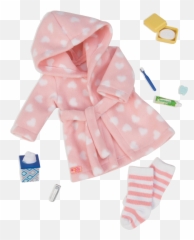 Good Night Sleep Tight Bathrobe Outfit For Dolls Our - Our Generation Good Night Sleep Tight Emoji,Girls Emoji Bathrobe