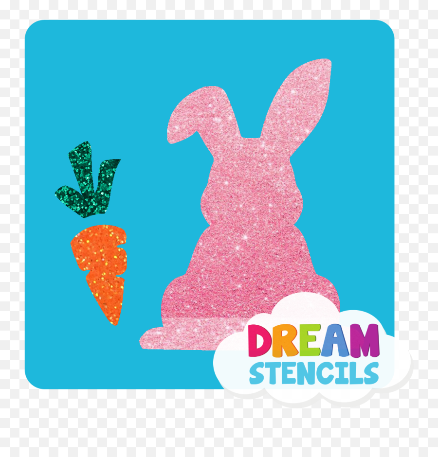 Easter Bunny With Carrot Glitter Tattoo - Carrot Emoji,Bunny Girls Emoji