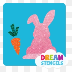 Easter Bunny With Carrot Glitter Tattoo - Carrot Emoji,Bunny Girls Emoji