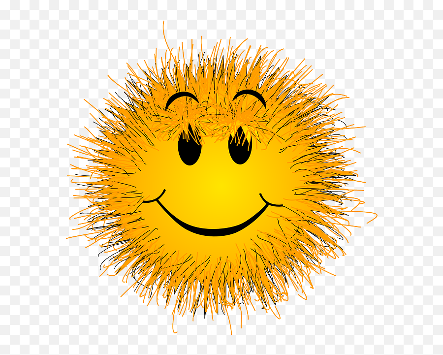 Fluffy Hair Smiley - Smiley Haare Emoji,Hair Emoticon