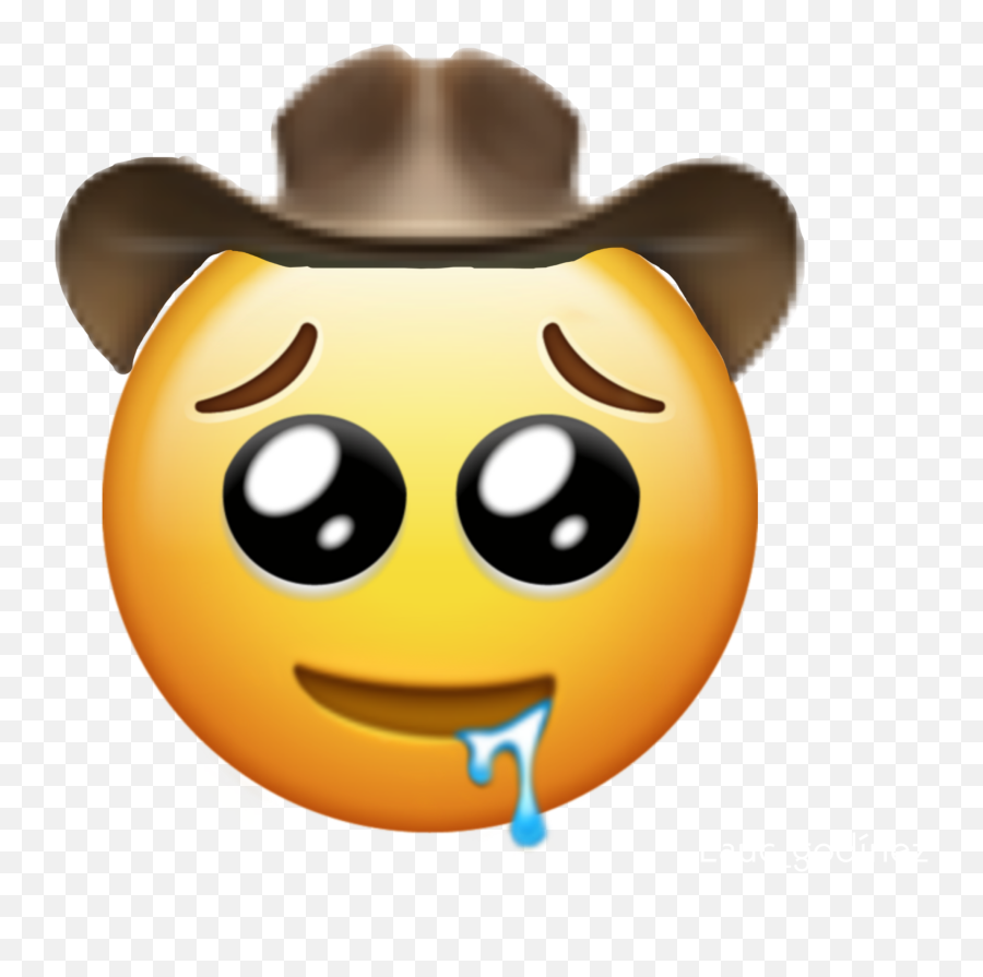 Vaquero Emoji Iphone Sad Edit Sticker - Sad Cowboy Emojii Translucent,Edited Emojis