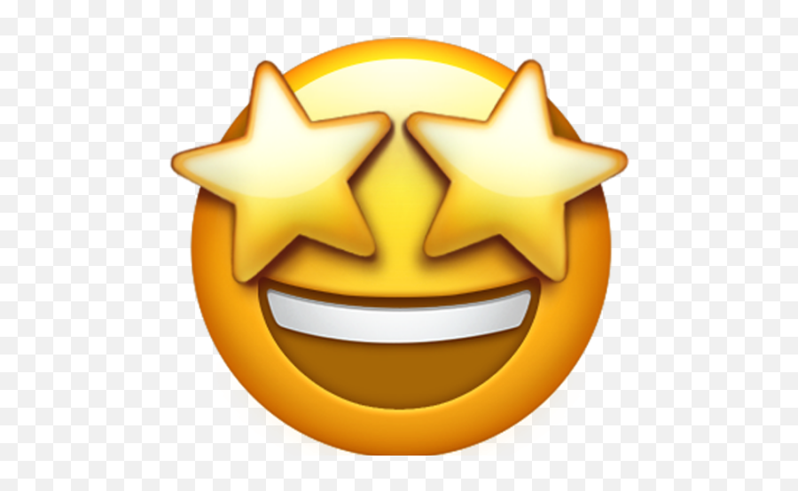 Star Eyes Emoji Transparent Clipart - Full Size Clipart Single Emojis,Uwu Emoticon Gif