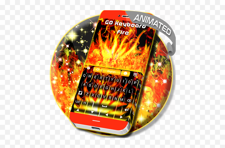 Flames Animated Keyboard Theme - Jb Gokeyboard Theme Tmekeyboardred Emoji,T9 Emoticons