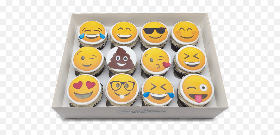 Emoji Cupcakes - Happy,Cupcakes With Emoji