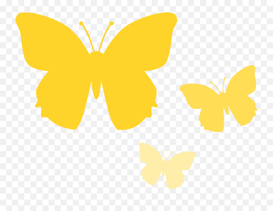 Yellow Butterfly Cliparts Png Images Emoji,L Black Swallowtail Butterfly!! Smile Emoticon