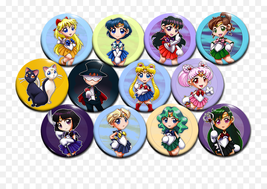 Collectibles Other Anime Collectibles - Bottons Sailor Moon Emoji,Sailor Moon Mars Emoticons