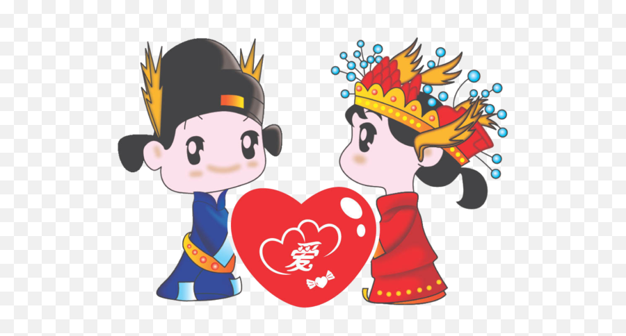 Bridegroom Bride Cartoon For Valentines Day - 1000x730 Emoji,Ca Rtoon Girl Stamding Emotions