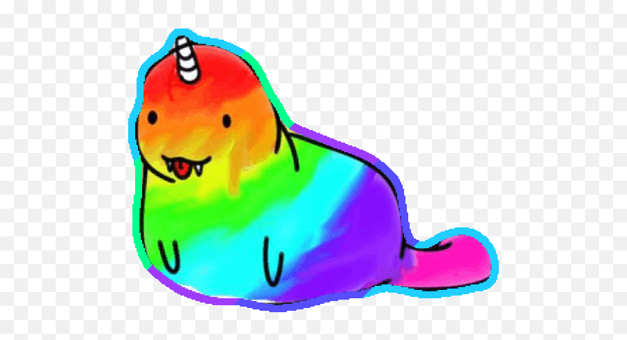 Clipart Lion Unicorn - Rainbow Narwhals Emoji,Narwhal Emoji