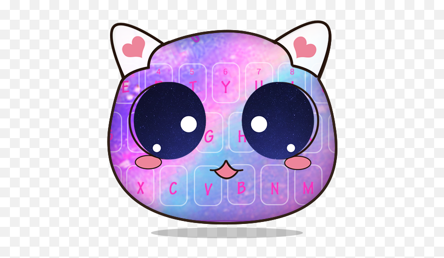 Galaxy Kitty Emoji Keyboard - Dot,Kitty Emoji