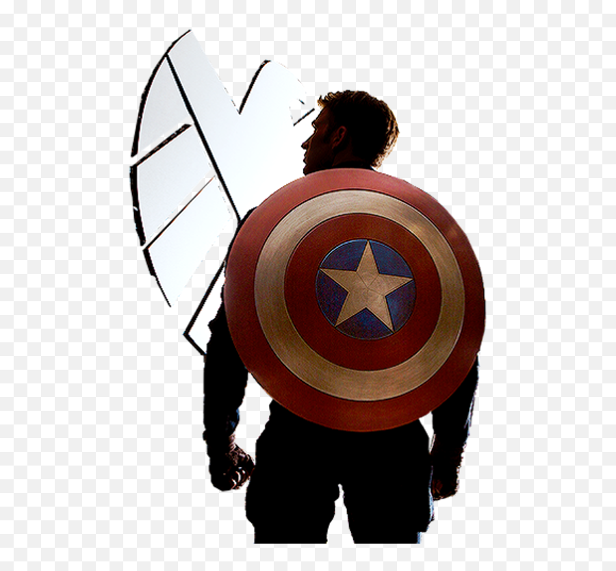 Captain America From Back Png Clipart - Captain America With Shield Png Emoji,Captain America Civil Ware Emojis