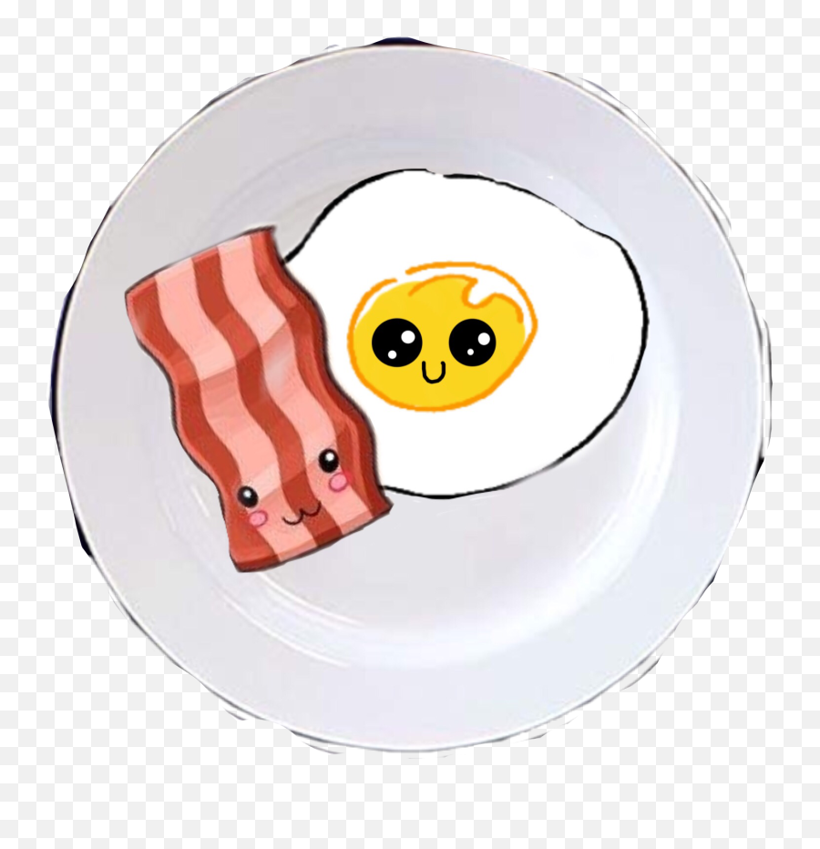 Bacon Eggs Cute Sticker By Mel - Posyantek Emoji,Bacon Emoji