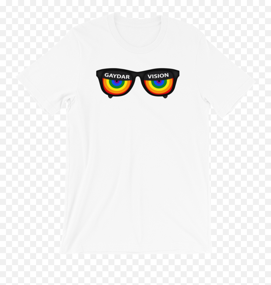 Gaydar Vision Glasses - Short Sleeve Emoji,Pride Flag Emoticon