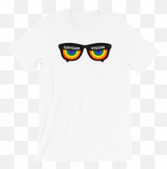 Gaydar Vision Glasses - Short Sleeve Emoji,Pride Flag Emoticon