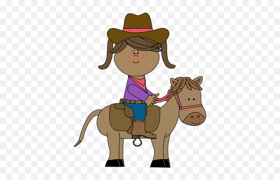 Cowgirl Riding A Horse Clip Art - Girl Horse Riding Clipart Emoji,Horse Emotions Printable Encyclopedia