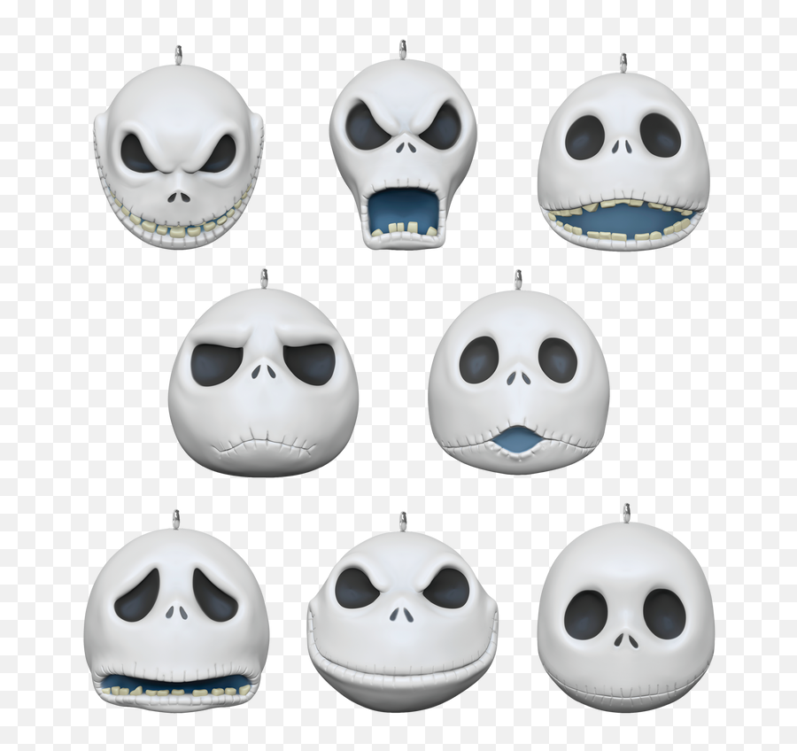 Nightmare Before Christmas Ornaments - Jack Skellington Pumpkin King Head Emoji,Christmas Tree Emoticon