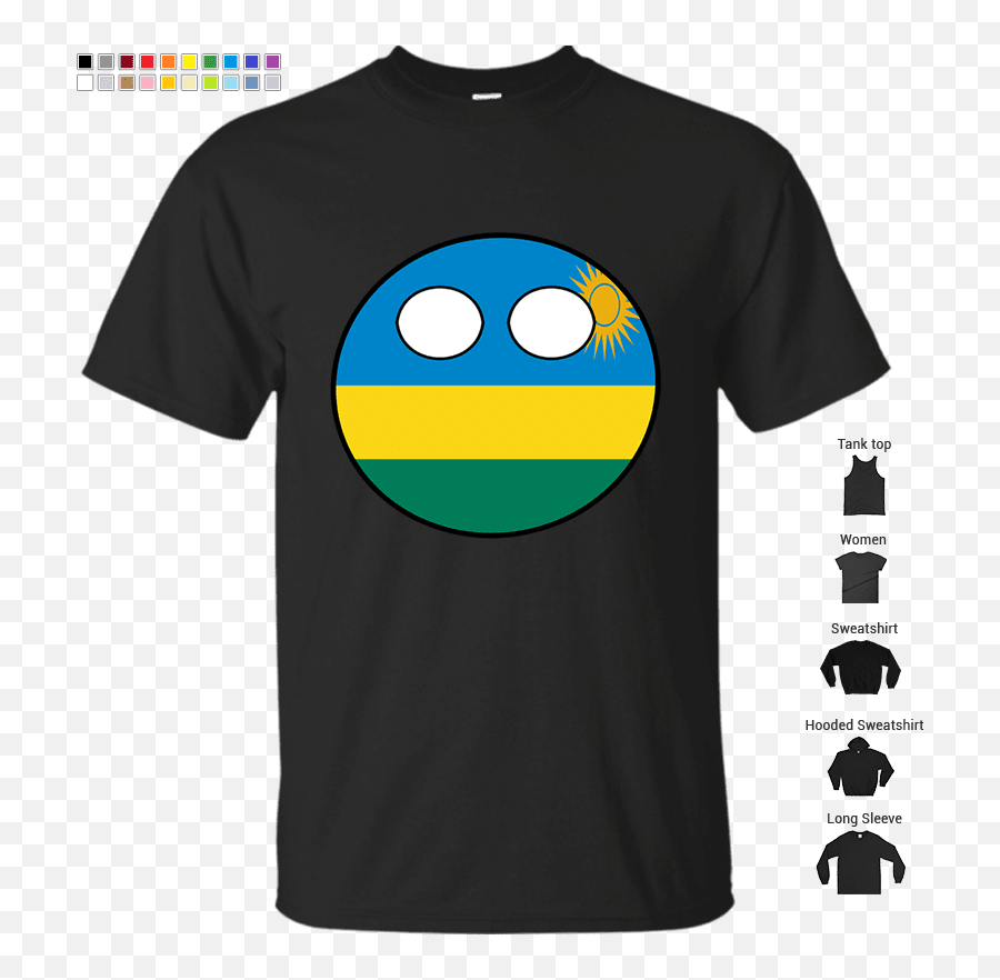 Countryball Länderball Land Heimat Ruanda T - Shirt U2013 Shop Emoji,Countryball Emoticons