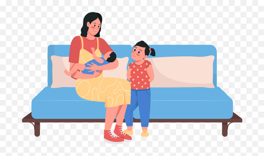 Best Premium Woman Breastfeeding At Work Illustration Emoji,Man Breastfeeding Emoji