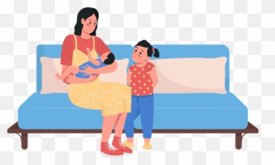 Best Premium Woman Breastfeeding At Work Illustration Emoji,Man Breastfeeding Emoji