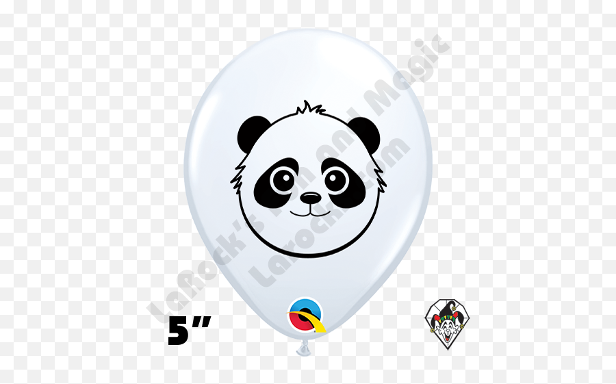 5 Inch Round Panda Bear Face Balloons Qualatex 100ct Emoji,Snowflake Bear Emoji