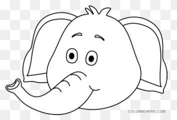 Elephant Face Coloring Pages Elephant Face Printable - Elephant Face Coloring Clipart Emoji,Printable Emojis Faces