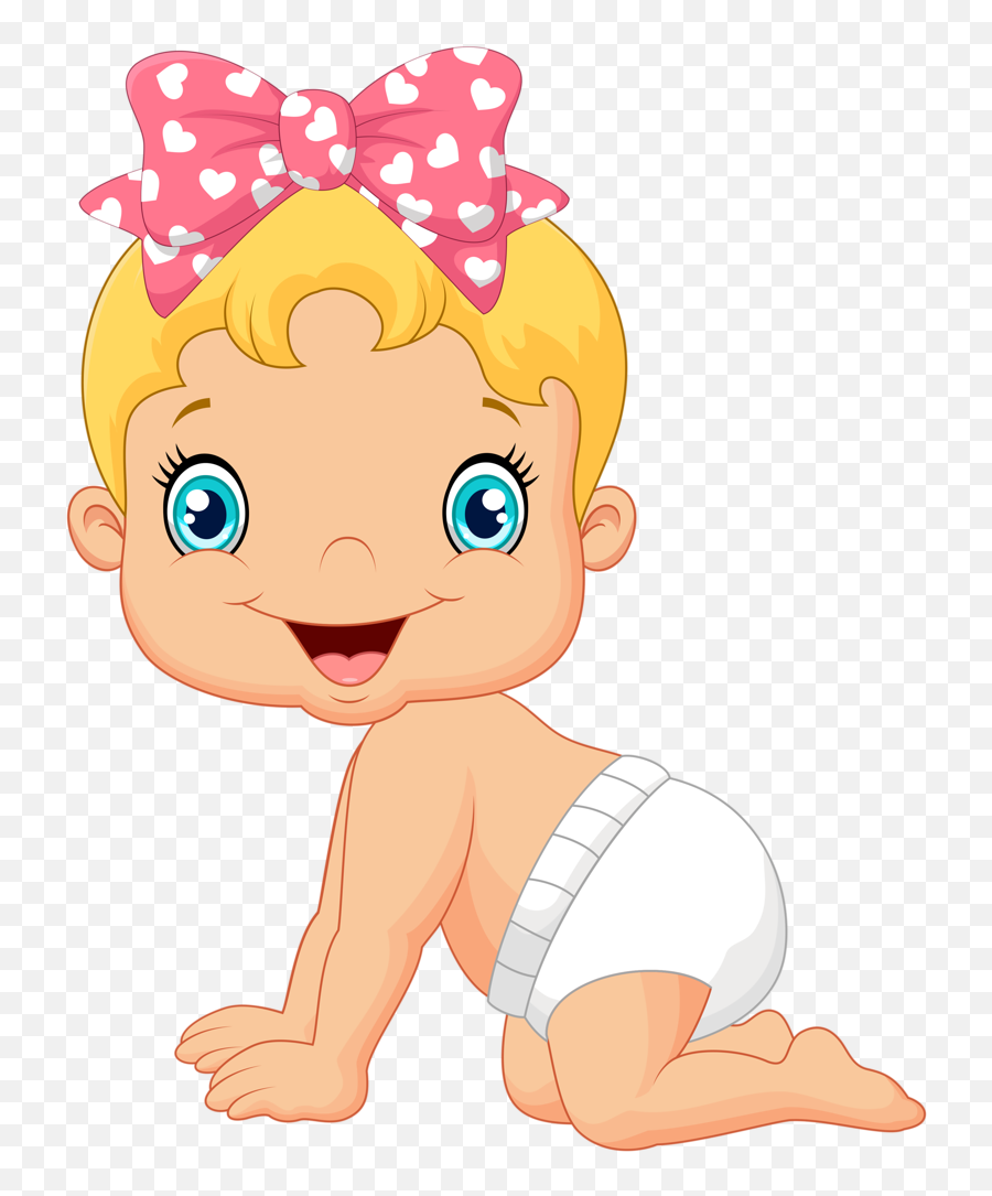 Baby Girl Clipart Baby Cartoon - Cartoon Baby Dolls Emoji,Baby Crawling Emoji