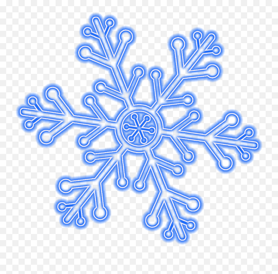 White Snowflakes Snow Neon Glow Sticker By 4asno4i - Decorative Emoji,Snowflakes Emoji