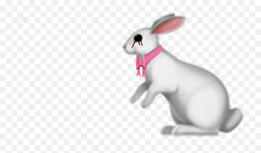 White Black Pastel Sticker - Domestic Rabbit Emoji,Snowshoe Emoji