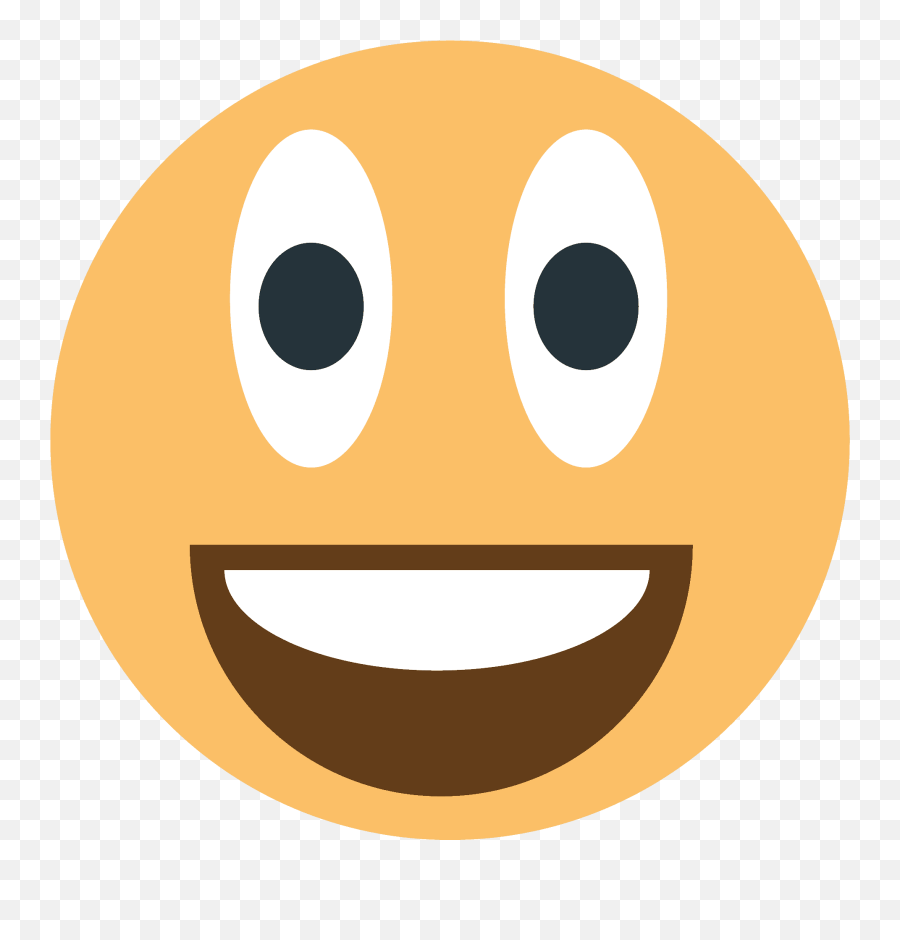 Grinning Face With Big Eyes Emoji - Happy,Big Eyes Emoji