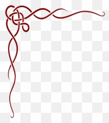 Large Corner Scroll Red Clip - Red Fancy Border Png Emoji,Swirl Wave Triangle Emoji