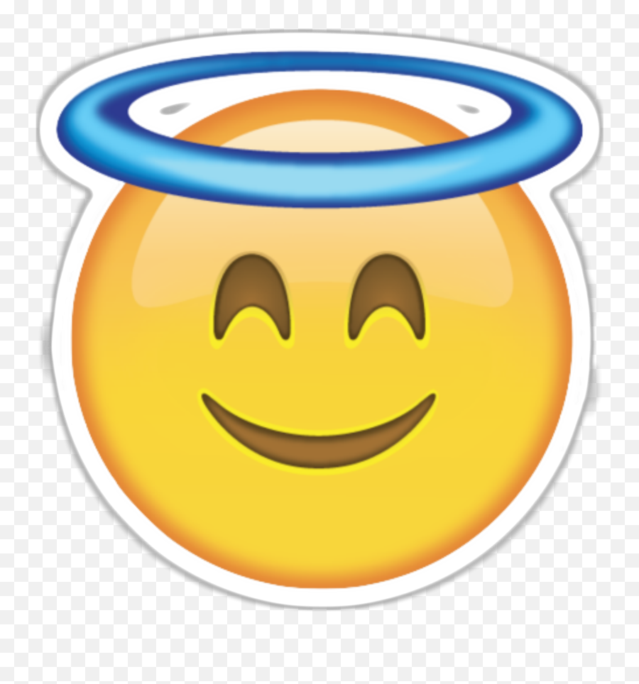 Blushing Face Emoji Clipart - Angel Emoji,Hugs Emoji