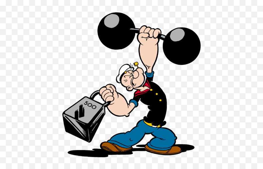Ok - Strong Popeye Full Size Png Download Seekpng Popeye Weights Emoji,Strong Arm Emoji