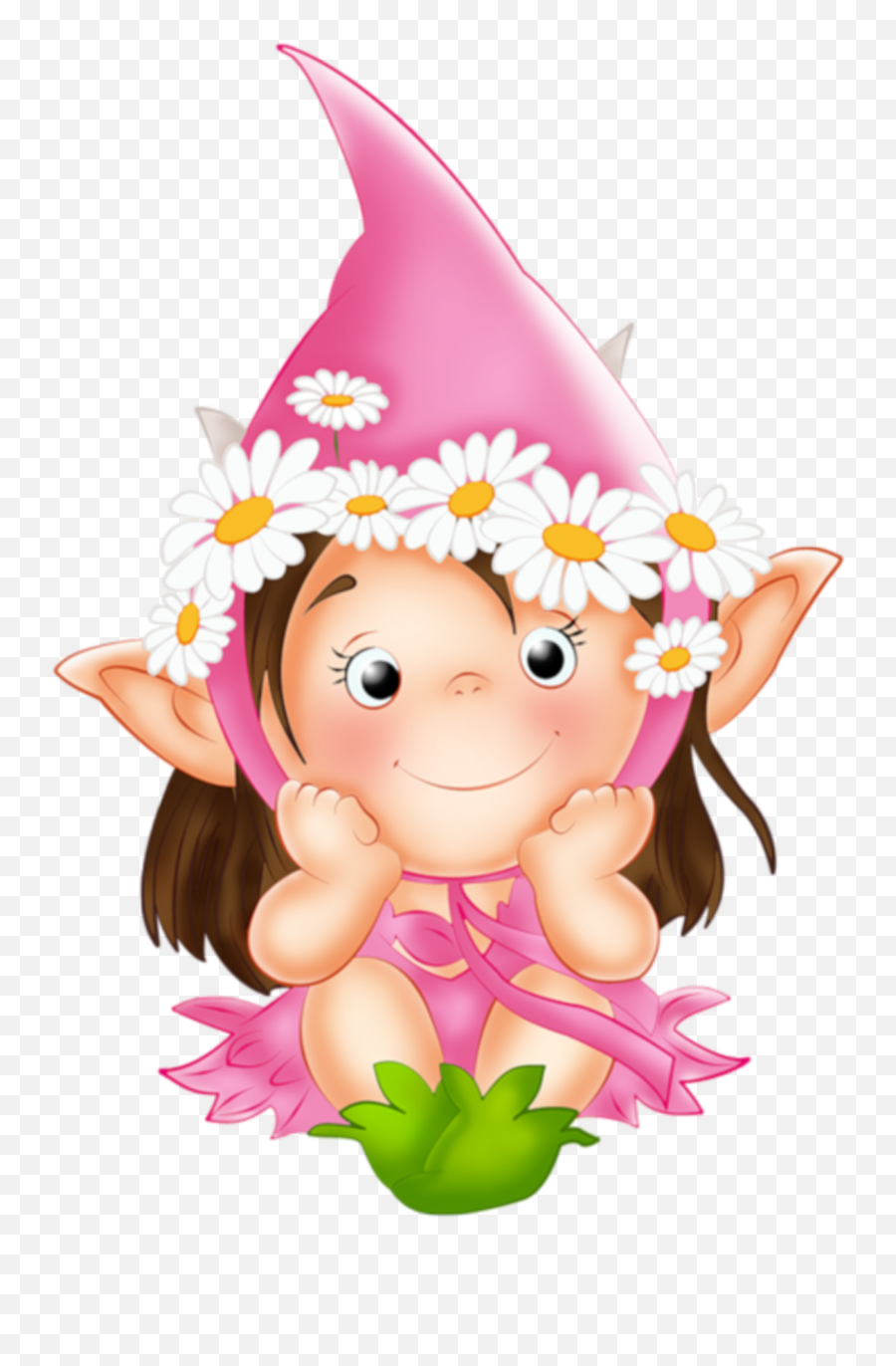 Mq Pink Fairy Fantasy Gnome Sticker - Fairy Gnomws Png Emoji,Gnome Child Emoji