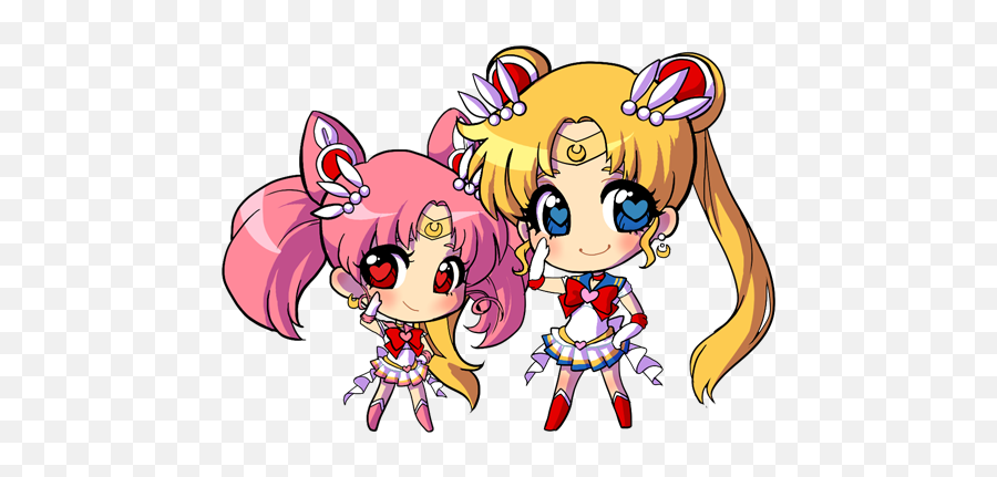 Sailor Moon Kawaii Sailor Moon And Chibi Moon - Chibi Sailor Moon Kawaii Emoji,Ldshadowlady Emoji