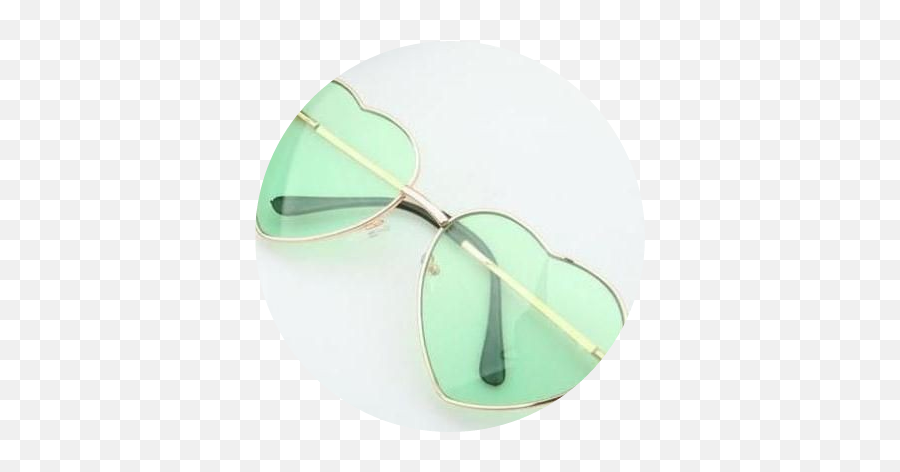 Glasses Sunglasses Heart Green Sticker - Full Rim Emoji,Emoji Sunglasses Green