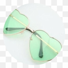 Glasses Sunglasses Heart Green Sticker - Full Rim Emoji,Emoji Sunglasses Green
