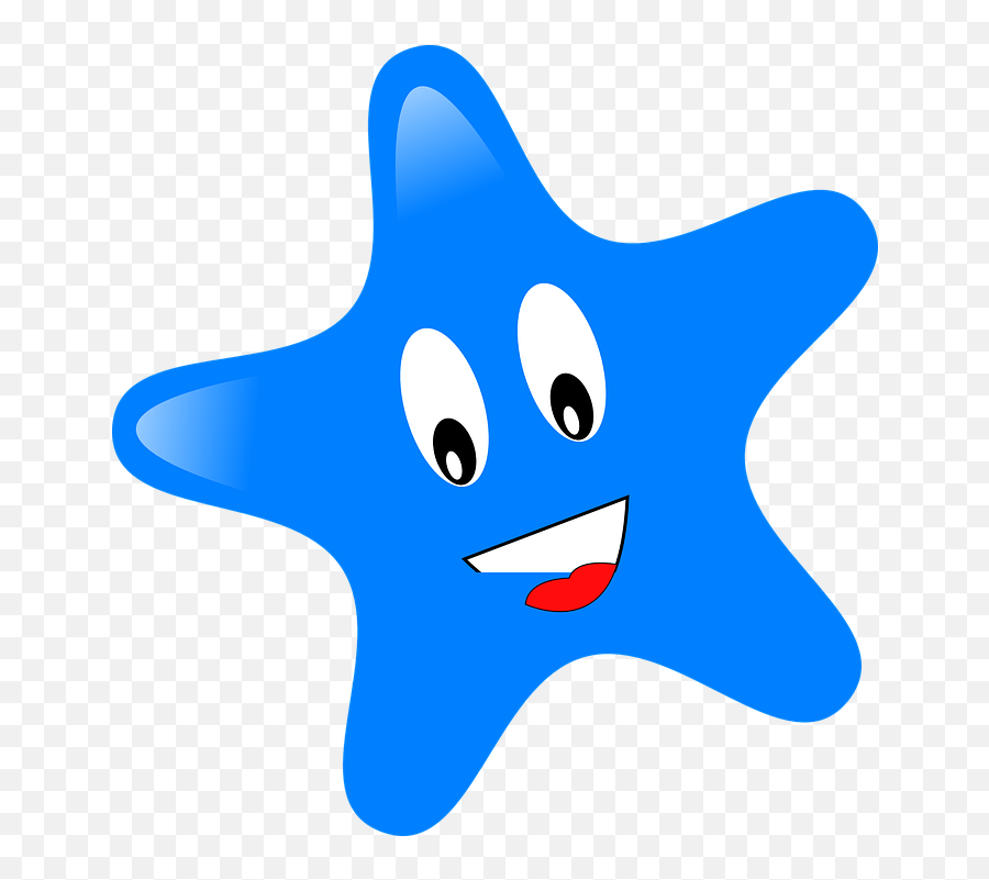 Manatee Clipart Emoji Picture - Cute Blue Star Clipart,Manatee Emoji