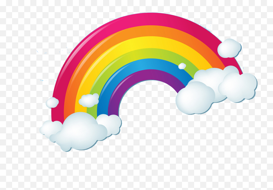 Download Rainbow Clouds Cloud - Transparent Rainbow With Clouds Png Emoji,Rain Bow Emoji Opuzzle