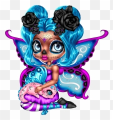 Sugar Skull Art - Cute Sugar Skull Girl Emoji,Sugar Skull Emoji