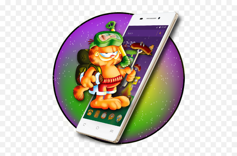 Garfield Cartoon Theme Para Android - Apk Descargar Garfield Fait Feu De Tout Bois Emoji,Garfield Emojis For Android