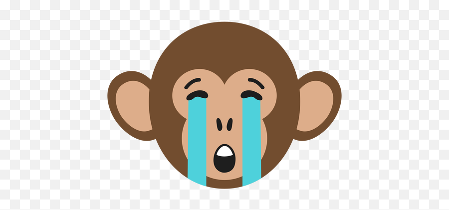 Monkey Muzzle Sad Flat Sticker - Snout Emoji,Monkeys Emotion