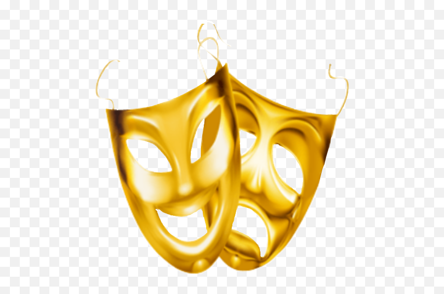 Masks Comedy Tragedy Gold - Mascaras De Teatro En Png Emoji,Comedy Tragedy Emoji