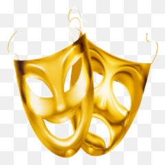Masks Comedy Tragedy Gold - Mascaras De Teatro En Png Emoji,Comedy Tragedy Emoji