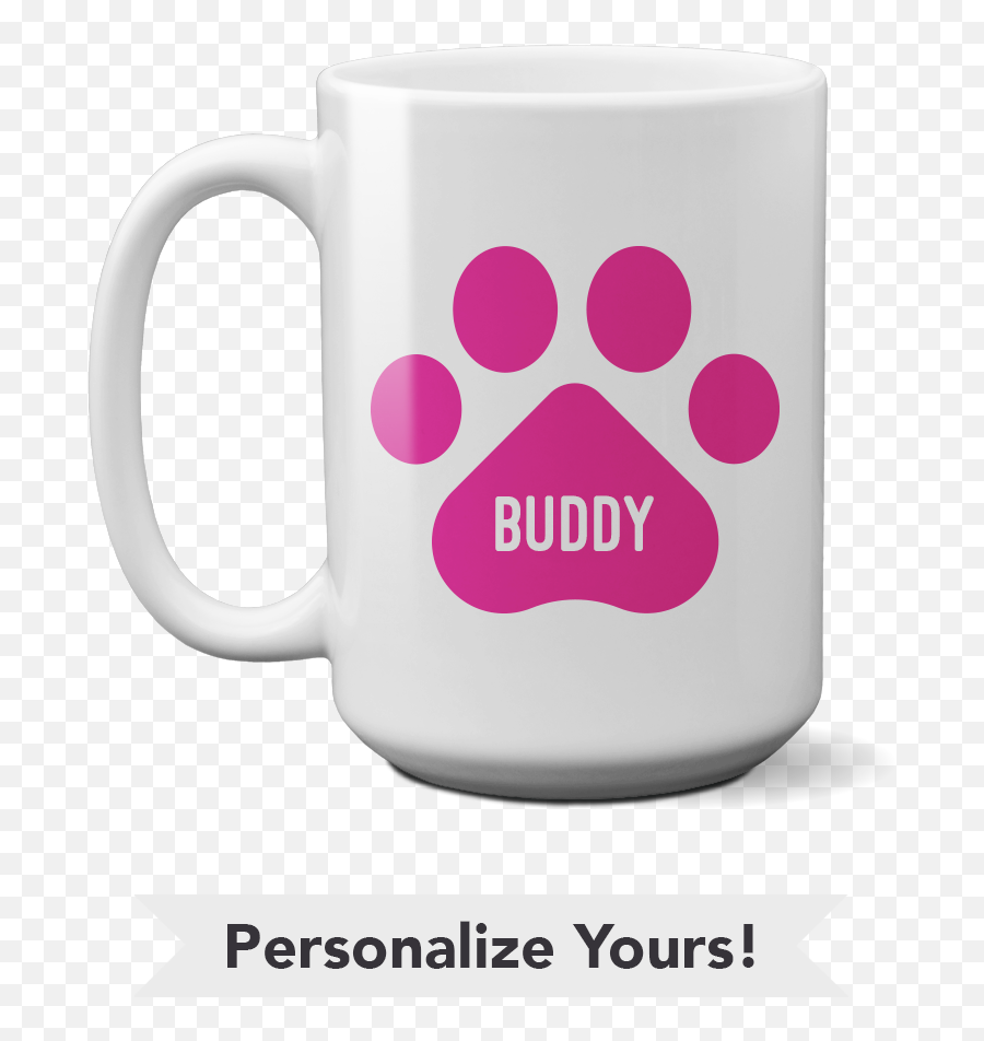 Pink Paw Personalized 15 Oz - Fresh Step Paw Points Emoji,Animal Paw Emoji