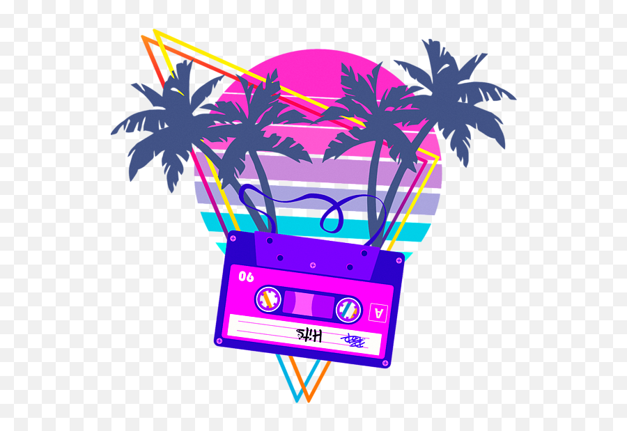 90s Vaporwave Sunset Cassette Tape In Outrun Synthwave Style Emoji,Emotion 98.3 Gta V Online Shirt How To Get