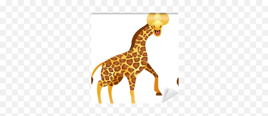 Papier Peint À Motifs Bande Dessinée Drôle De Girafe Emoji,Emoji Girafe