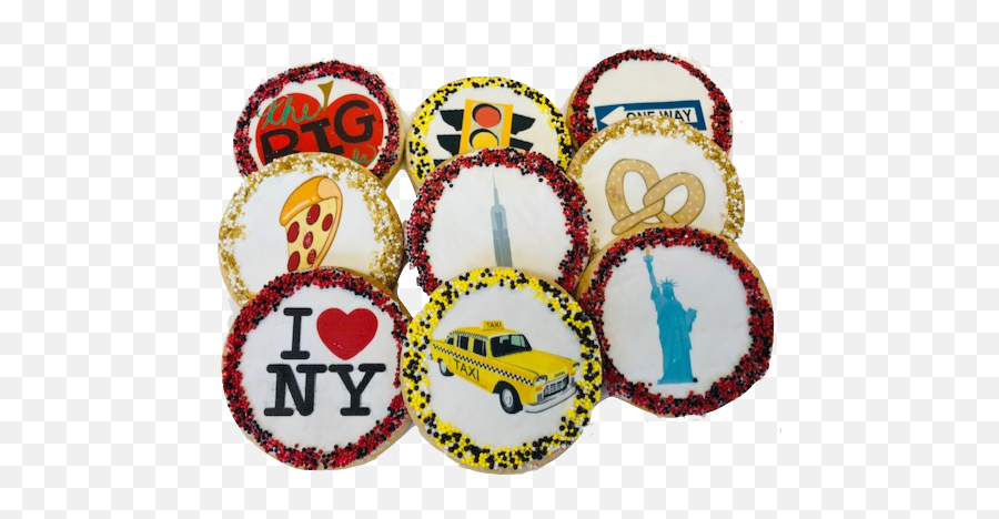 New York City Sugar Cookies Emoji,Buy Emoticons Stickers For Kids New York