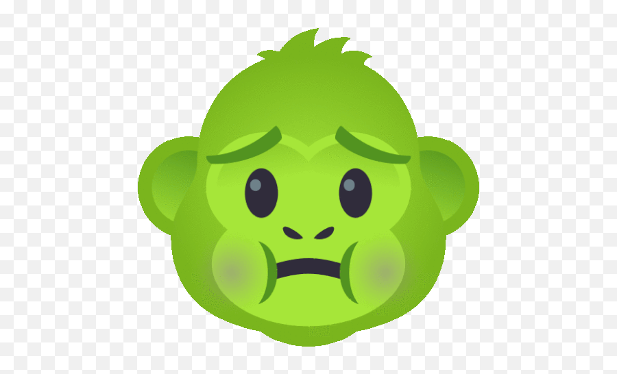 Nauseated Monkey Joypixels Sticker - Nauseated Monkey Monkey Emoji,Monkey Mouth Covered Emoji
