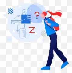 Student Thinking About Mathematics Illustration In Png Svg Emoji,Maths Emoji