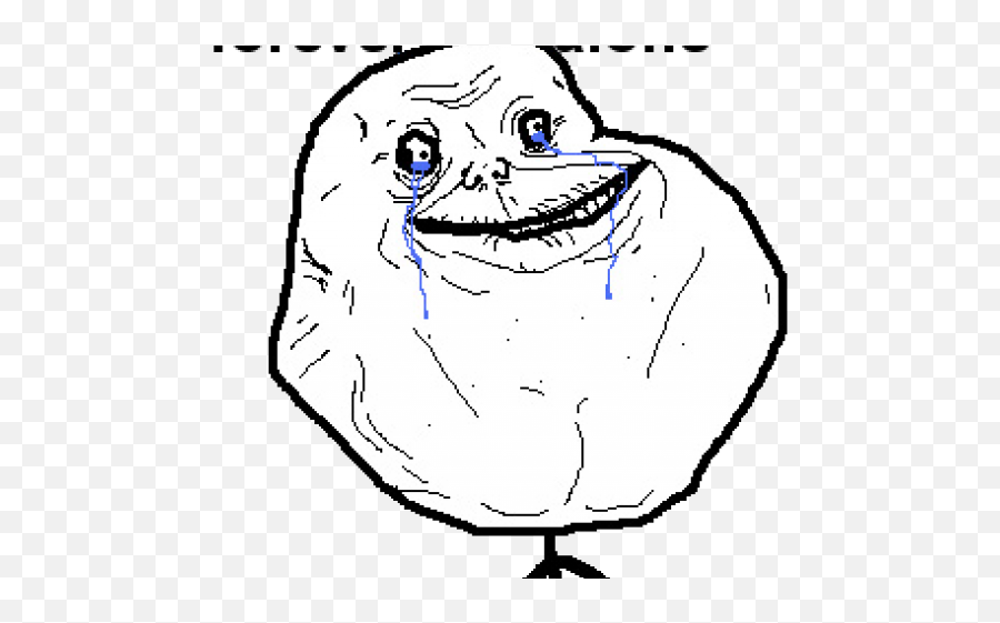 Forever Alone Clipart Face - Crying Ugly Face Meme Forever Alone Face Png Emoji,Crying Emoji Meme